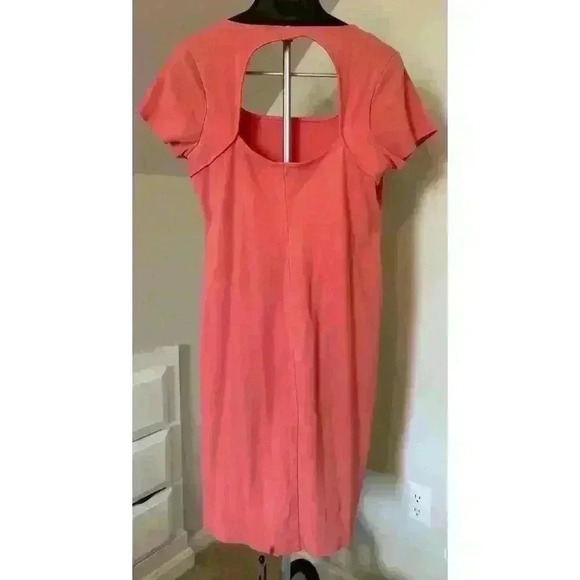 Nine West Women's Plus Dress Short Sleeve Casual Cotton Plus Size 2X Cruz Coral - Picture 4 of 10